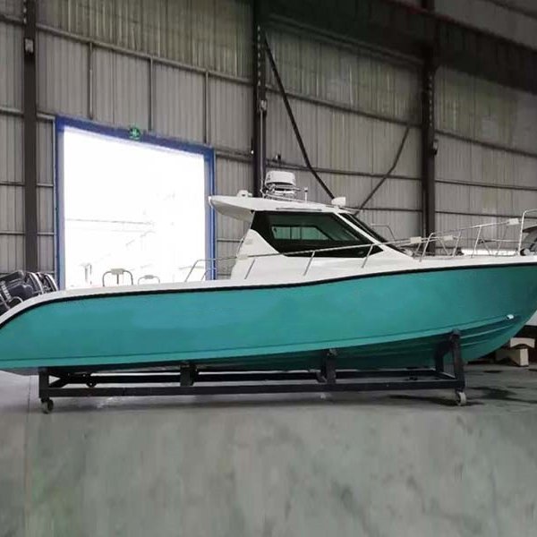 Fashion Luxury Yacht Speed Boat for Sale MS Fiberglass 9.7m Outboard Engine